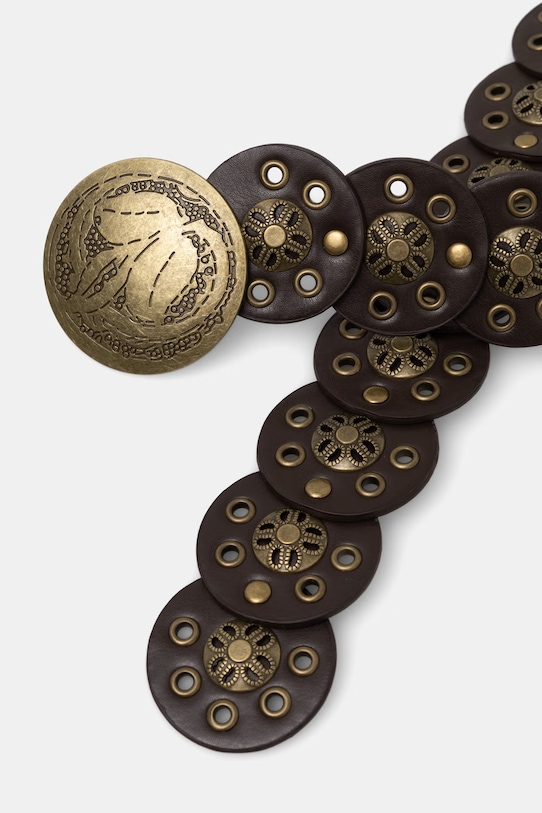 Medicine pasek damski z imitacji skóry RS26-PAD706 brązowy RS26