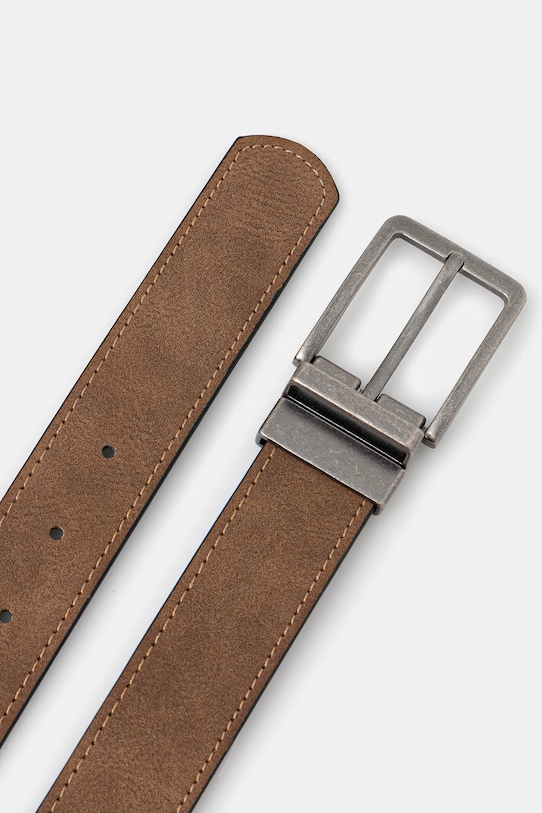 Akcesoria Pasek męski ze skóry ekologicznej RS26-PAM301 czarny