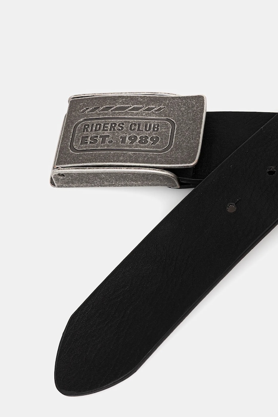 Akcesoria Pasek męski ze skóry ekologicznej RS26-PAM302 czarny