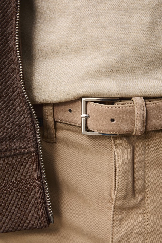 Medicine pasek męski zamszowy beżowy RS26-PAM500