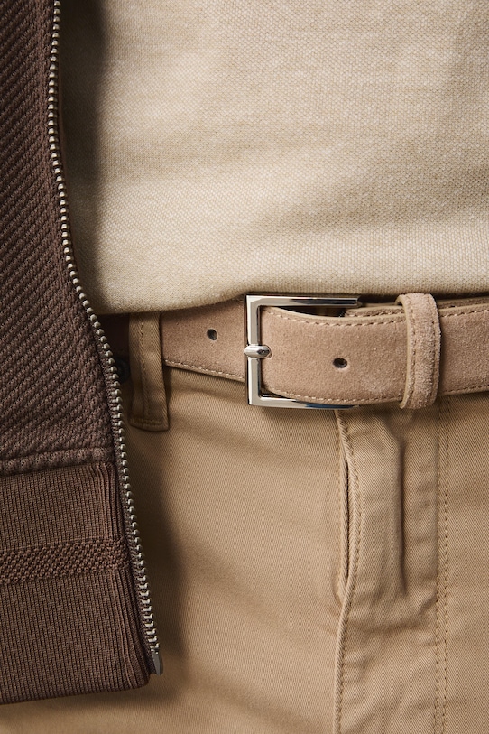 Medicine pasek męski zamszowy beżowy RS26-PAM500