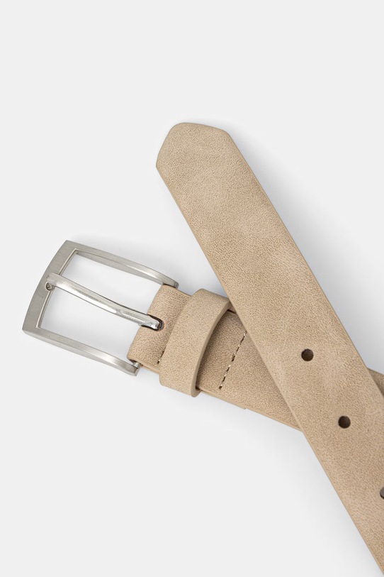 Medicine pasek męski z imitacji skóry RS26-PAM702 beżowy RS26