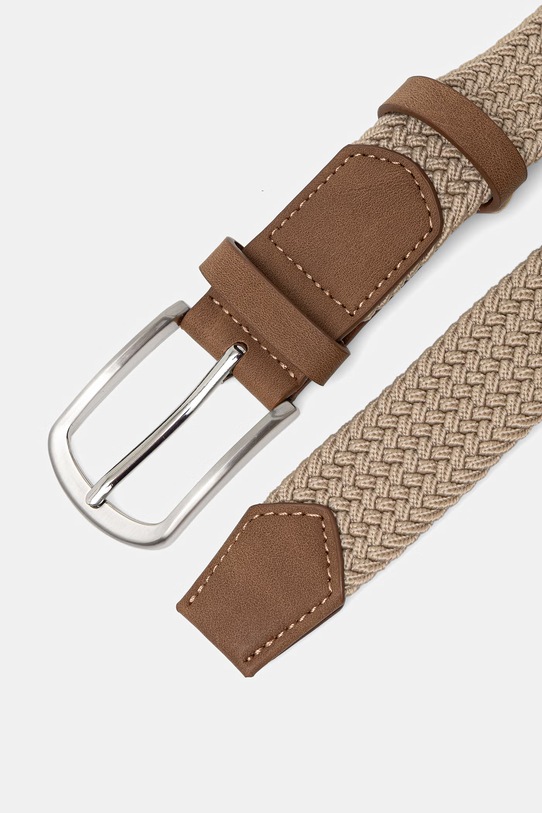 Medicine pasek pleciony męski RS26-PAM703 beżowy RS26