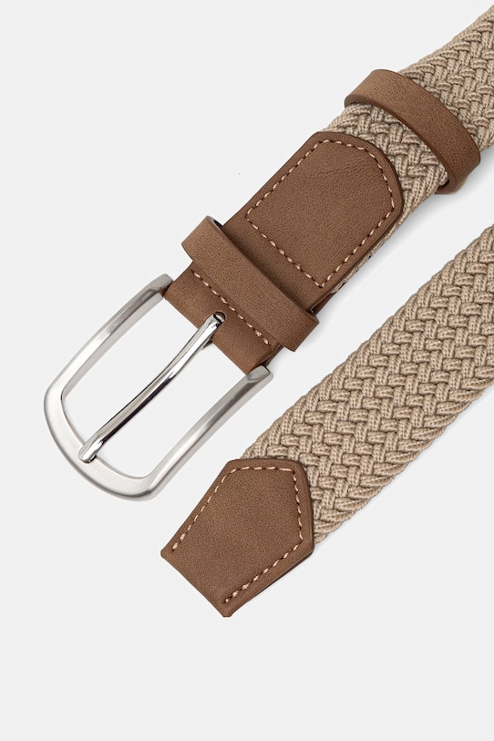 Medicine pasek pleciony męski RS26-PAM703 beżowy RS26