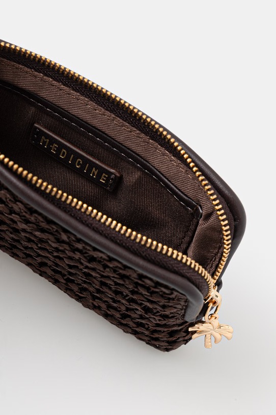 Portmonetka damska pleciona RS26-PFD801 brązowy