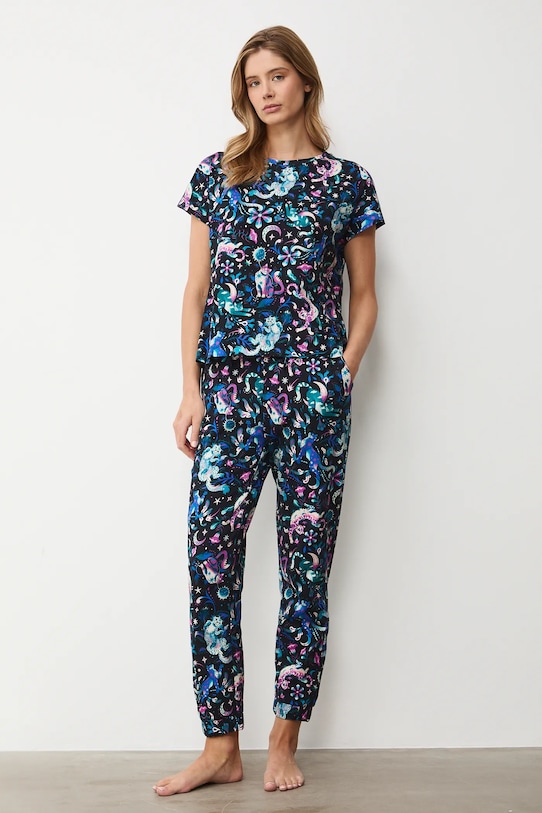 Medicine piżama bawełniana RS26-PJD300 czarny RS26