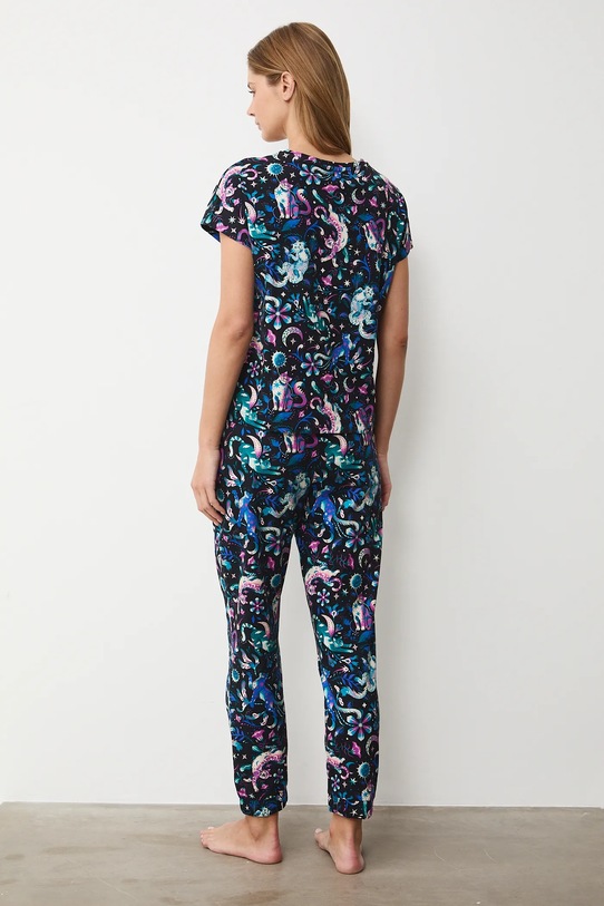 Odzież Medicine piżama bawełniana RS26-PJD300 czarny