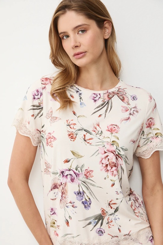 Medicine piżama damska bawełniana beżowy RS26-PJD500