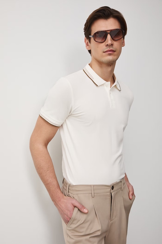 Medicine polo męskie beżowy RS26-POM050