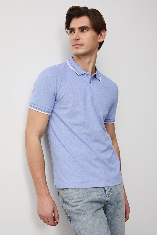 Medicine polo męskie niebieski RS26-POM050