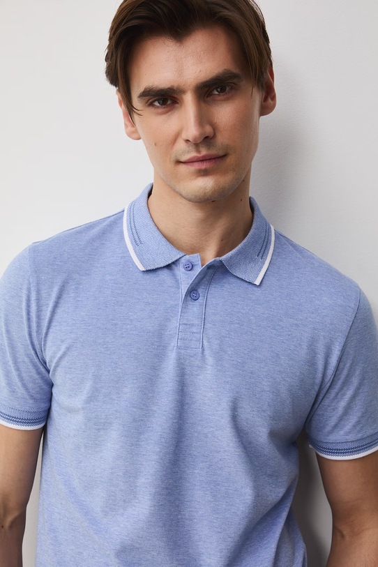 Medicine polo męskie niebieski RS26-POM050