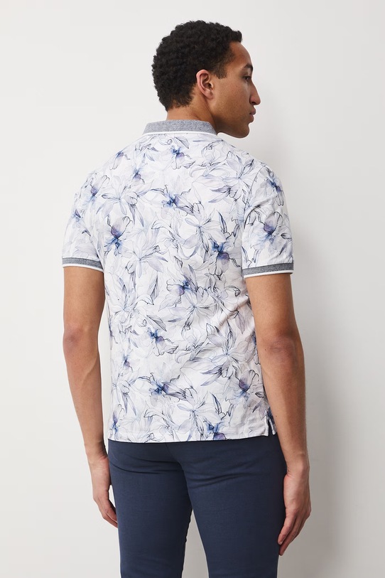 Odzież Medicine polo męskie bawełniane z elastanem RS26-POM060 biały