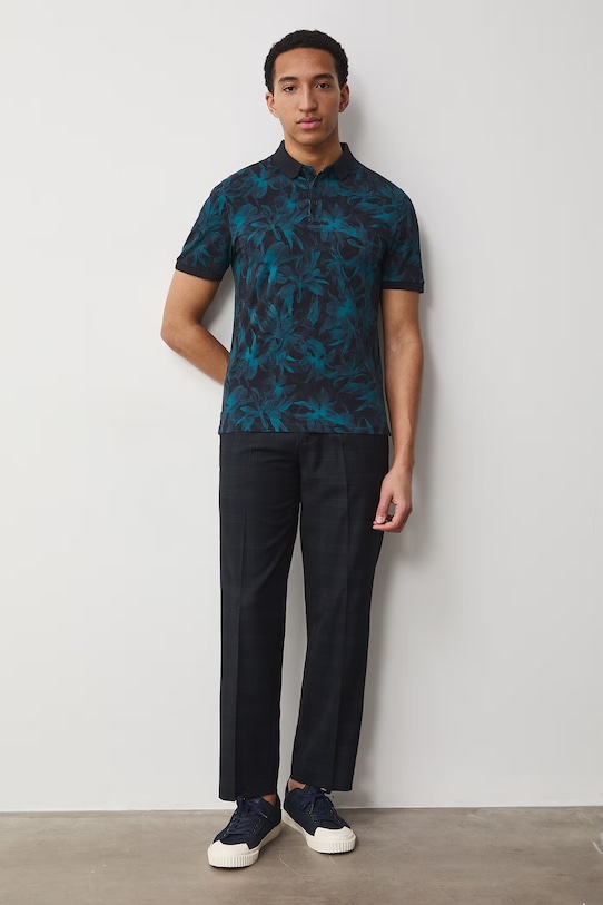 Medicine polo męskie bawełniane z elastanem RS26-POM060 czarny RS26