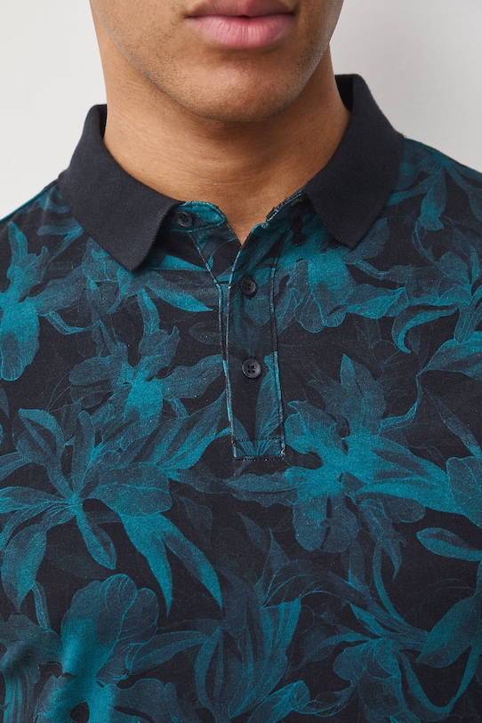 Medicine polo męskie bawełniane z elastanem RS26-POM060 czarny