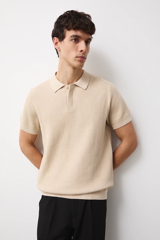 Medicine polo bawełniane beżowy RS26-POM101