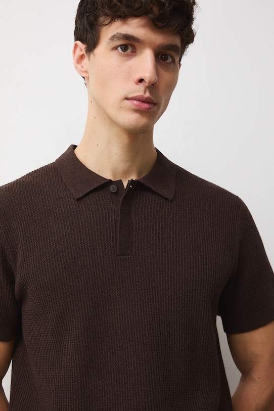 Medicine polo bawełniane RS26-POM101 brązowy