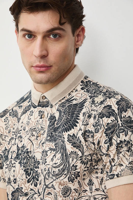 Medicine polo męskie beżowy RS26-POM302