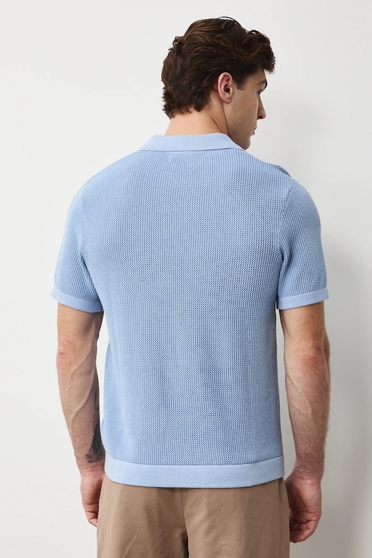 Odzież Medicine polo męskie bawełniane RS26-POM304 niebieski