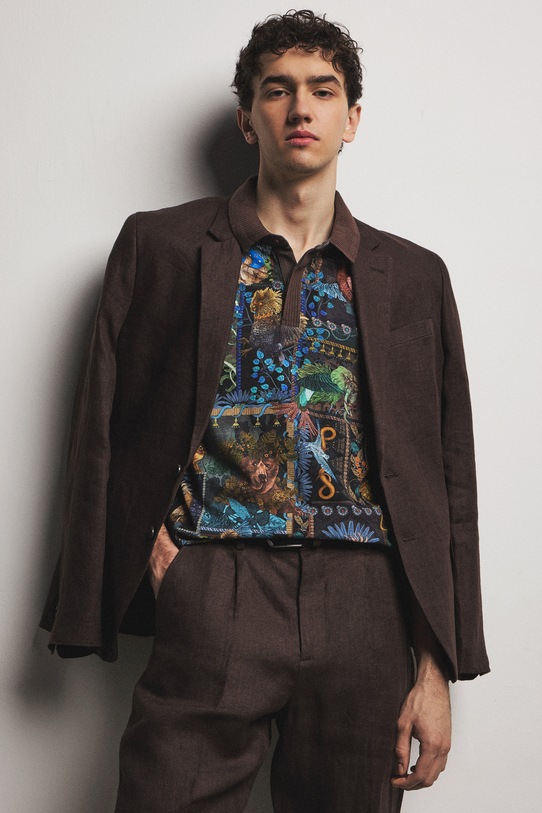 Medicine polo męskie bawełniane z elastanem multicolor RS26-POM600