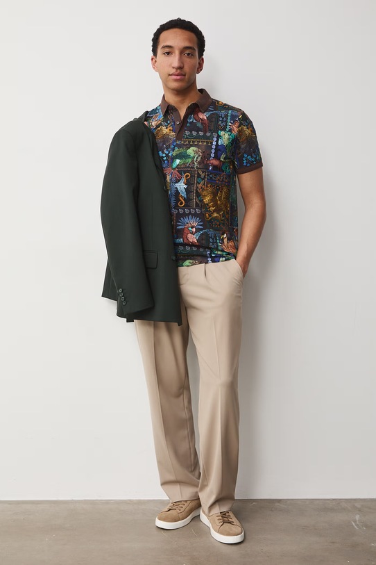 Medicine polo męskie bawełniane z elastanem RS26-POM600 multicolor RS26