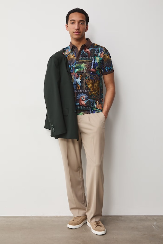 Medicine polo męskie bawełniane z elastanem RS26-POM600 multicolor RS26