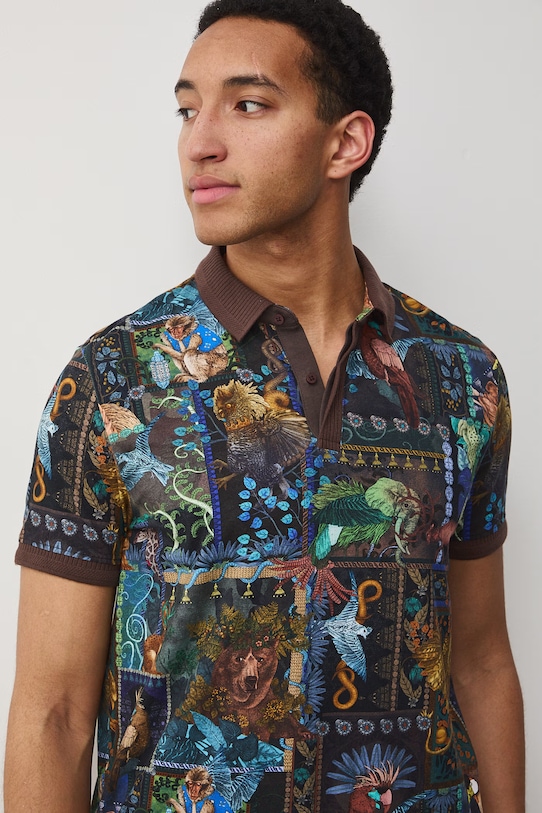 Medicine polo męskie bawełniane z elastanem RS26-POM600 multicolor