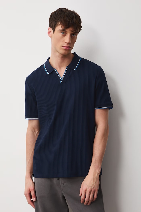 Medicine polo męskie bawełniane z elastanem RS26-POM700 granatowy RS26