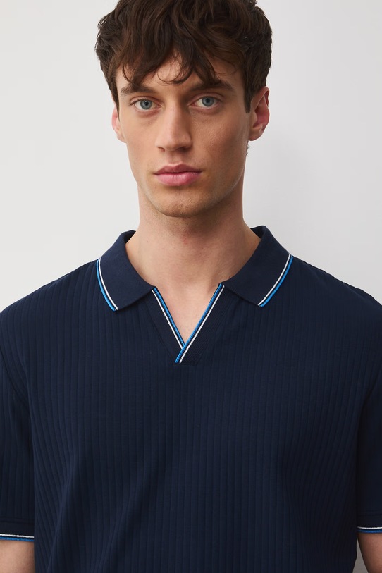 Medicine polo męskie bawełniane z elastanem granatowy RS26-POM700