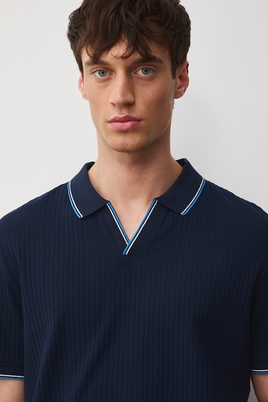 Medicine polo męskie bawełniane z elastanem granatowy RS26-POM700