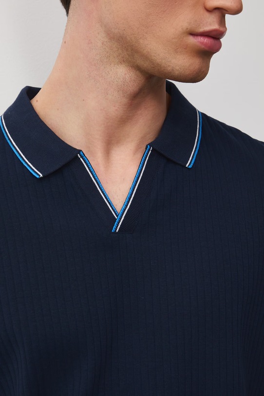 Medicine polo męskie bawełniane z elastanem RS26-POM700 granatowy