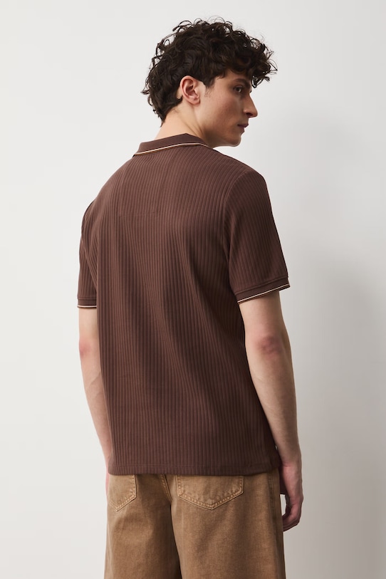 Odzież Medicine polo męskie bawełniane z elastanem RS26-POM700 brązowy