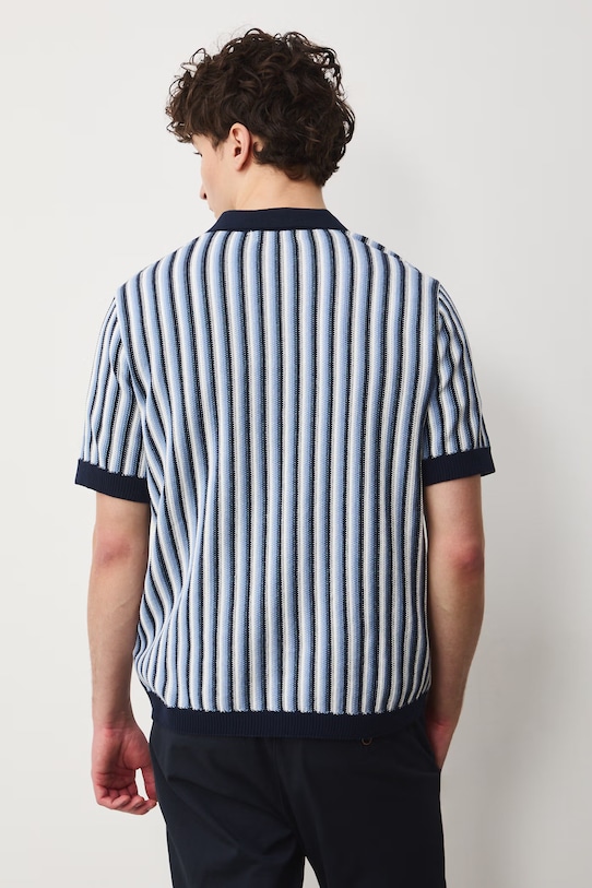 Odzież Polo męskie bawełniane w paski RS26-POM702 multicolor