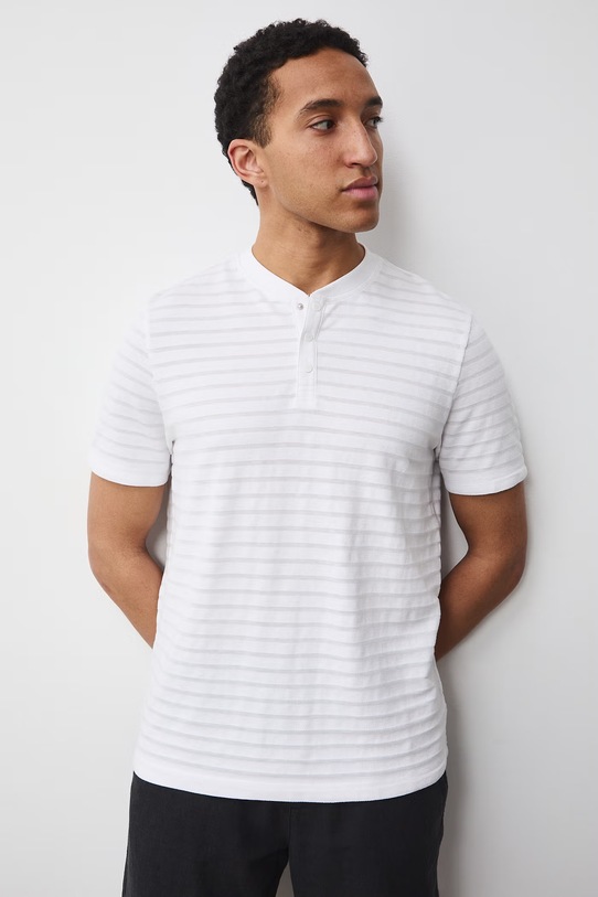 Polo męskie z bawełną RS26-POM703 biały RS26