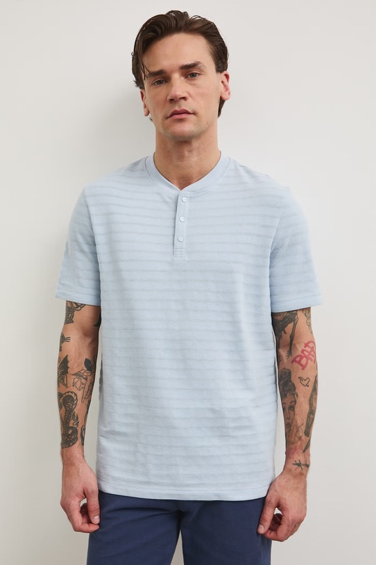 Medicine polo męskie z bawełną RS26-POM703 niebieski RS26