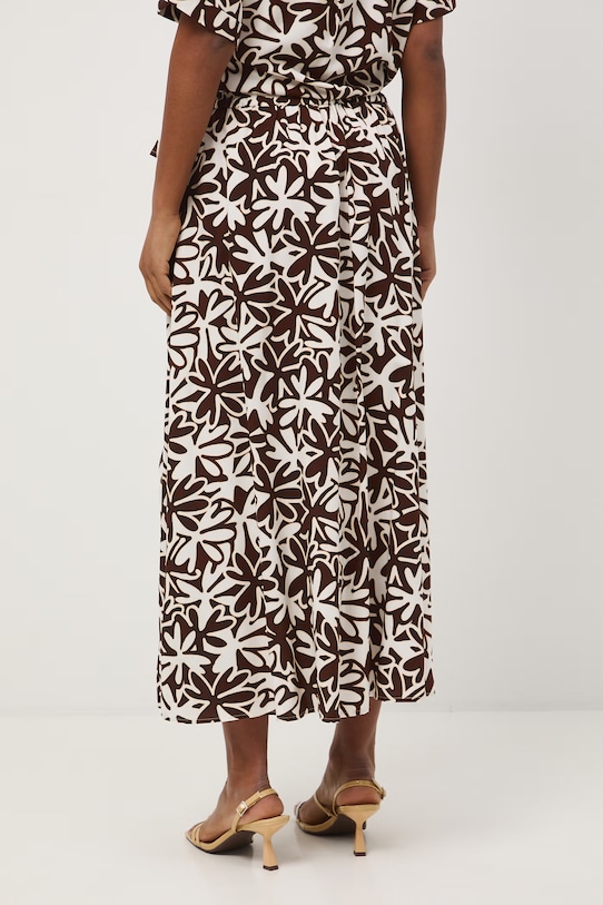 Odzież Spódnica z rozcięciem z wiskozy RS26-SDD050 beżowy