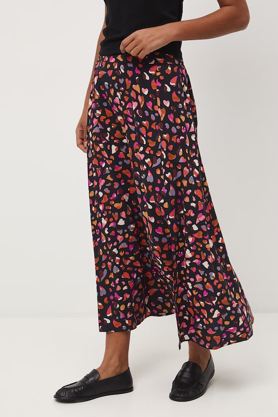 Spódnica z rozcięciem z wiskozy RS26-SDD050 czarny RS26