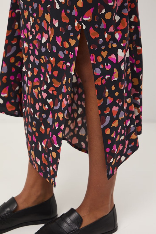 Medicine spódnica z rozcięciem z wiskozy czarny RS26-SDD050