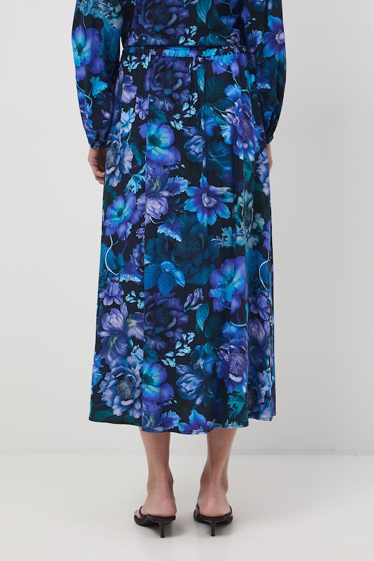 Odzież Spódnica z rozcięciem z wiskozy RS26-SDD050 czarny