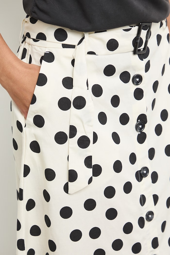 Medicine gonna a trapezio con misto lino beige RS26-SDD072