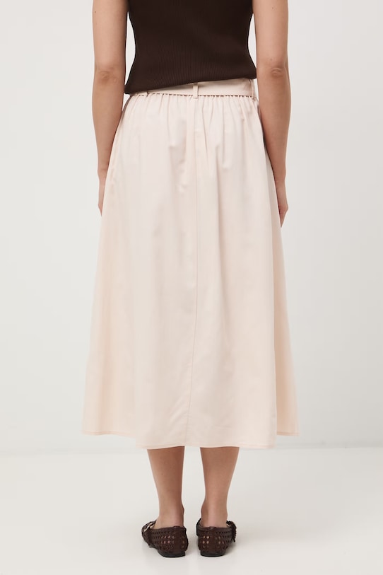 Odzież Medicine spódnica trapezowa z dodatkiem lnu RS26-SDD072 beżowy