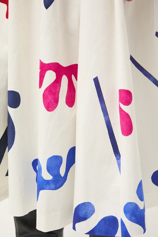 Bavlněná sukně dámská midi, z kolekce Eviva L'arte RS26-SDD254 béžová