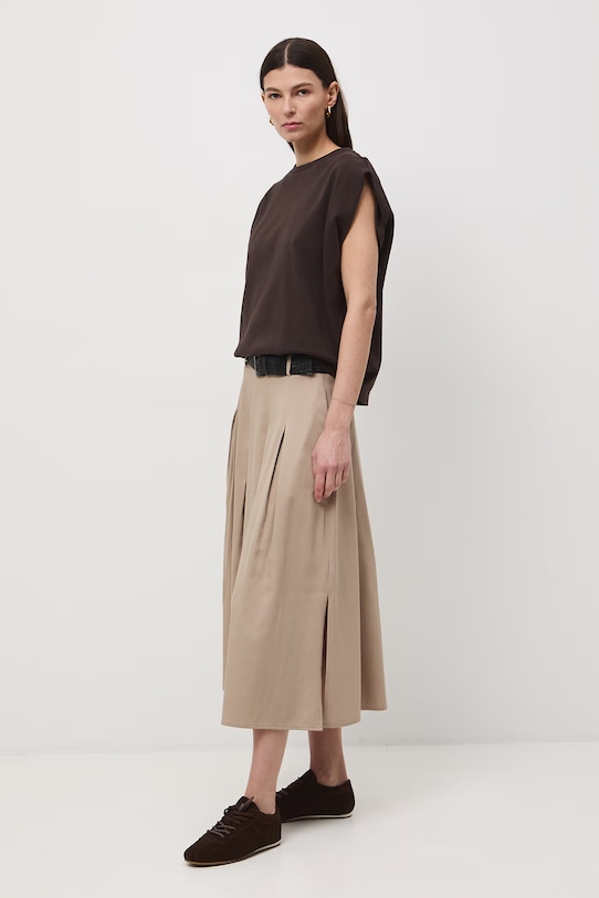 Medicine spódnica z rozcięciami RS26-SDD501 beżowy RS26