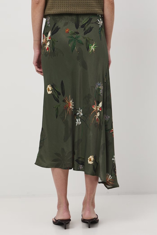 Odzież Medicine spódnica asymetryczna z wiskozy RS26-SDD503 zielony