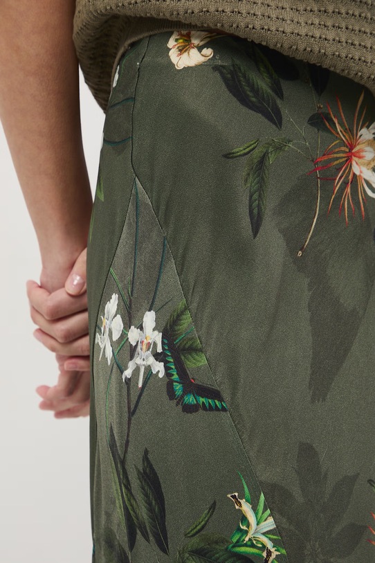 Medicine spódnica asymetryczna z wiskozy zielony RS26-SDD503