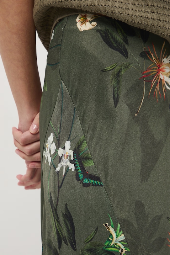 Medicine spódnica asymetryczna z wiskozy zielony RS26-SDD503