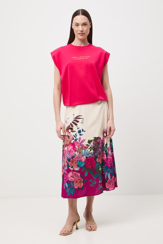 Odzież Medicine spódnica trapezowa z wiskozy RS26-SDD658 multicolor