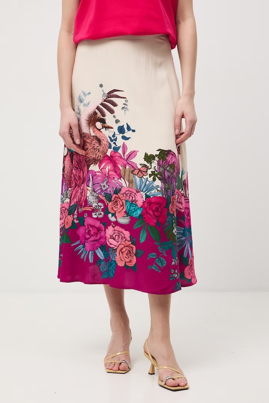 Medicine spódnica trapezowa z wiskozy multicolor RS26-SDD658