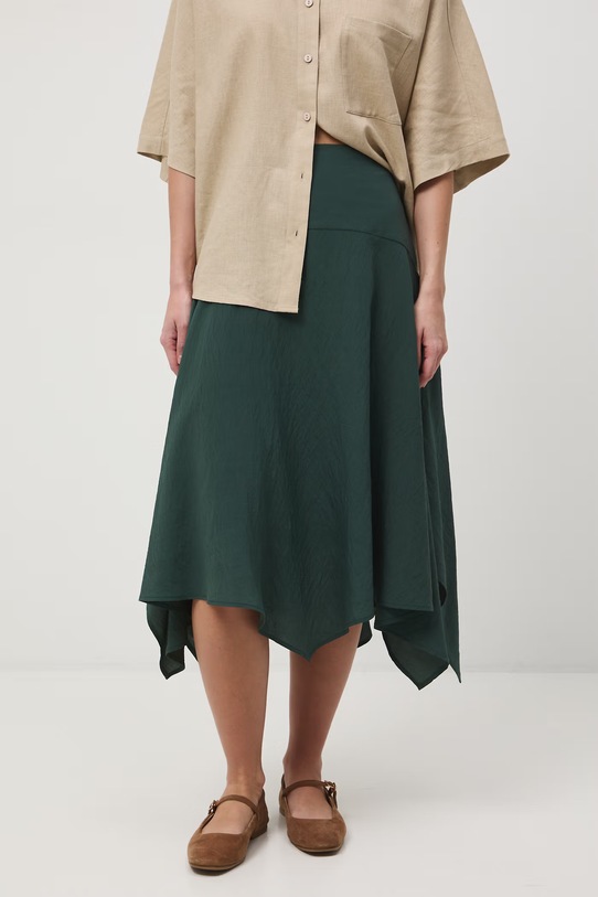 Medicine spódnica asymetryczna z modalem zielony RS26-SDD701