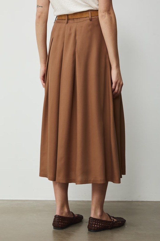 Odzież Medicine spódnica plisowana z lyocellu RS26-SDD702 żółty