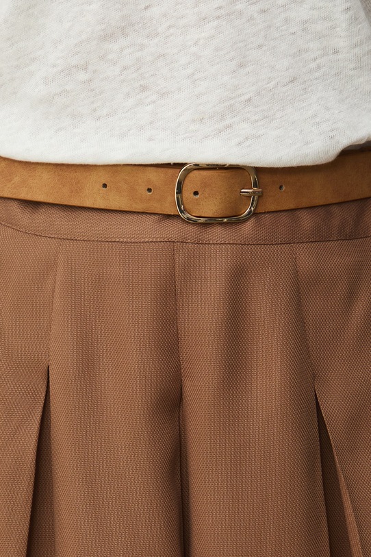 Medicine spódnica plisowana z lyocellu żółty RS26-SDD702